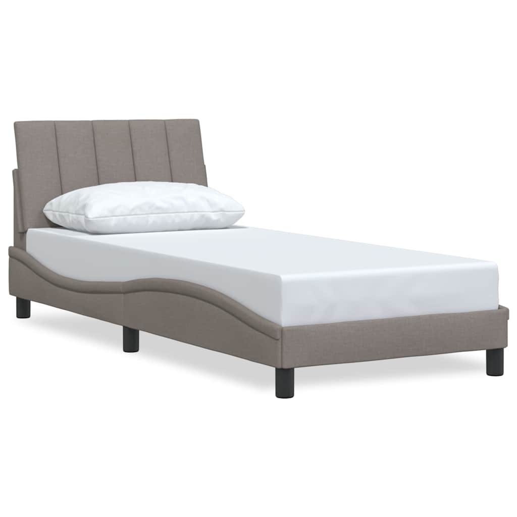 Vidaxl bedframe zonder matras hanko 90x190 cm stof taupe