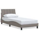 Vidaxl bedframe zonder matras hanko 90x190 cm stof taupe