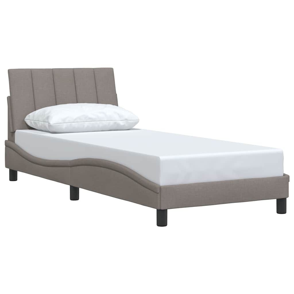 Vidaxl bedframe zonder matras hanko 90x190 cm stof taupe