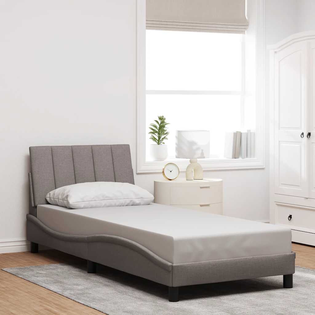 Vidaxl bedframe zonder matras hanko 90x190 cm stof taupe