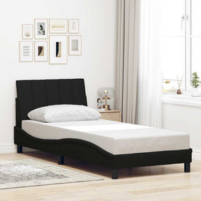 Vidaxl bedframe zonder matras hanko 90x200 cm stof zwart