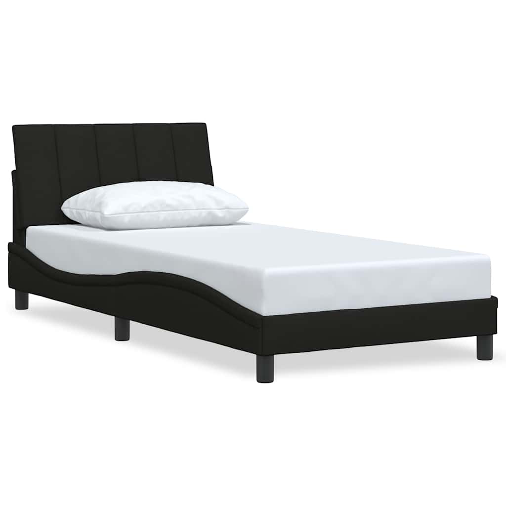 Vidaxl bedframe zonder matras hanko 100x200 cm stof zwart