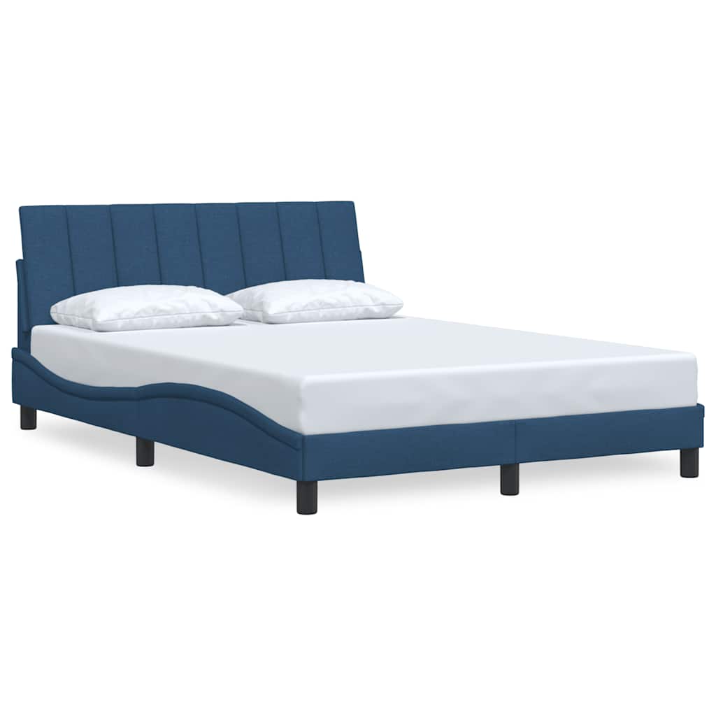 Vidaxl bedframe zonder matras hanko stof blauw 140x190 cm