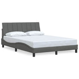 Vidaxl bedframe zonder matras hanko stof donkergrijs 140x200 cm