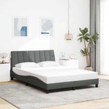 Vidaxl bedframe zonder matras hanko stof donkergrijs 140x200 cm
