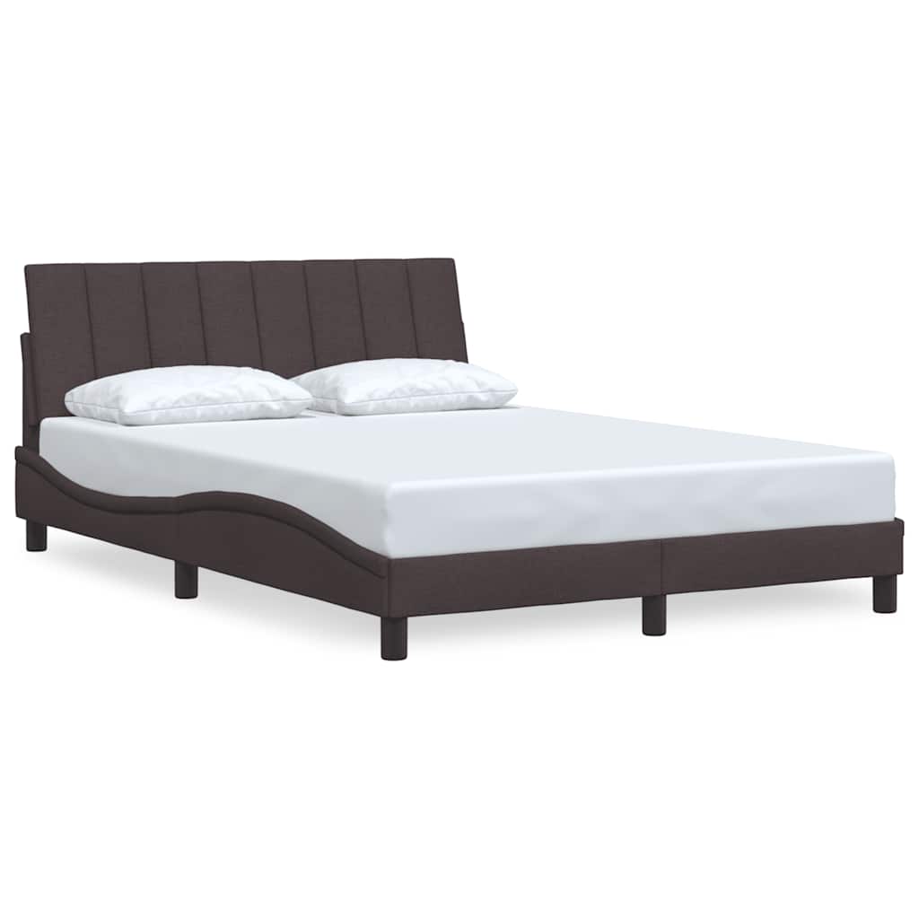 Vidaxl bedframe zonder matras hanko stof donkerbruin 140x200 cm