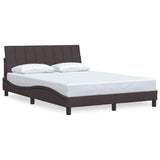 Vidaxl bedframe zonder matras hanko stof donkerbruin 140x200 cm