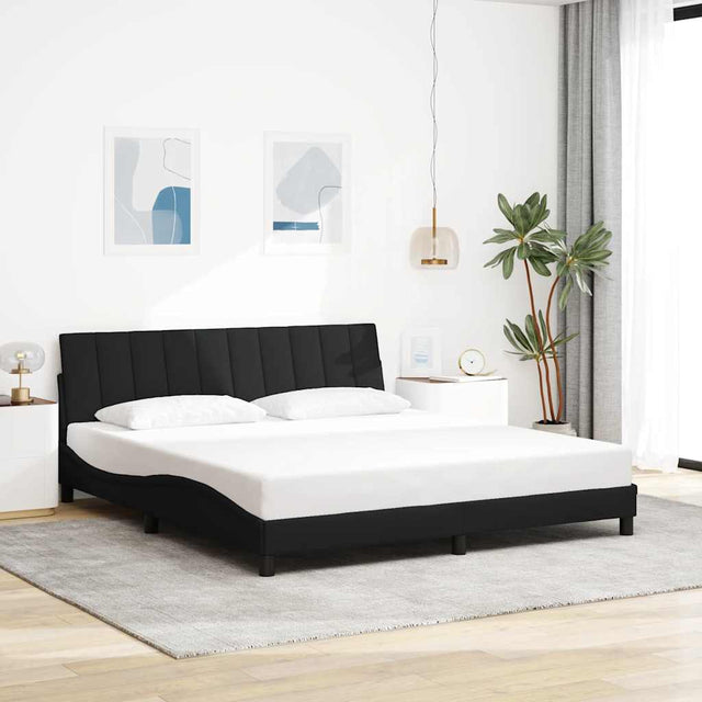 Vidaxl bedframe zonder matras hanko stof zwart 180x200 cm