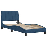 Vidaxl bedframe zonder matras hanko 80x200 cm stof blauw