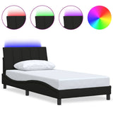 Vidaxl bedframe zonder matras hanko 100x200 cm stof zwart