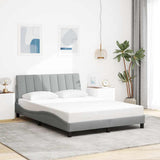 Vidaxl bedframe zonder matras hanko stof lichtgrijs 140x200 cm