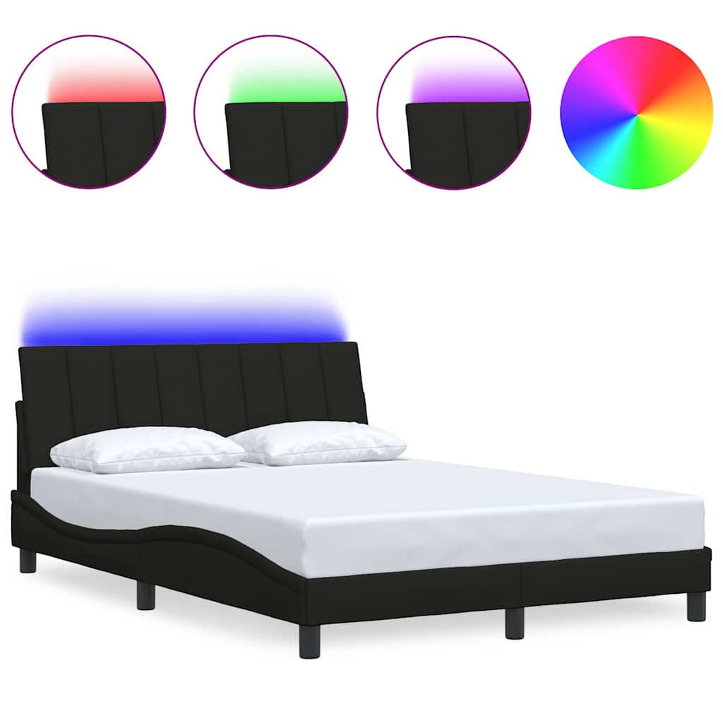 Vidaxl bedframe zonder matras hanko stof zwart 140x200 cm