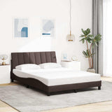 Vidaxl bedframe zonder matras hanko stof donkerbruin 140x200 cm
