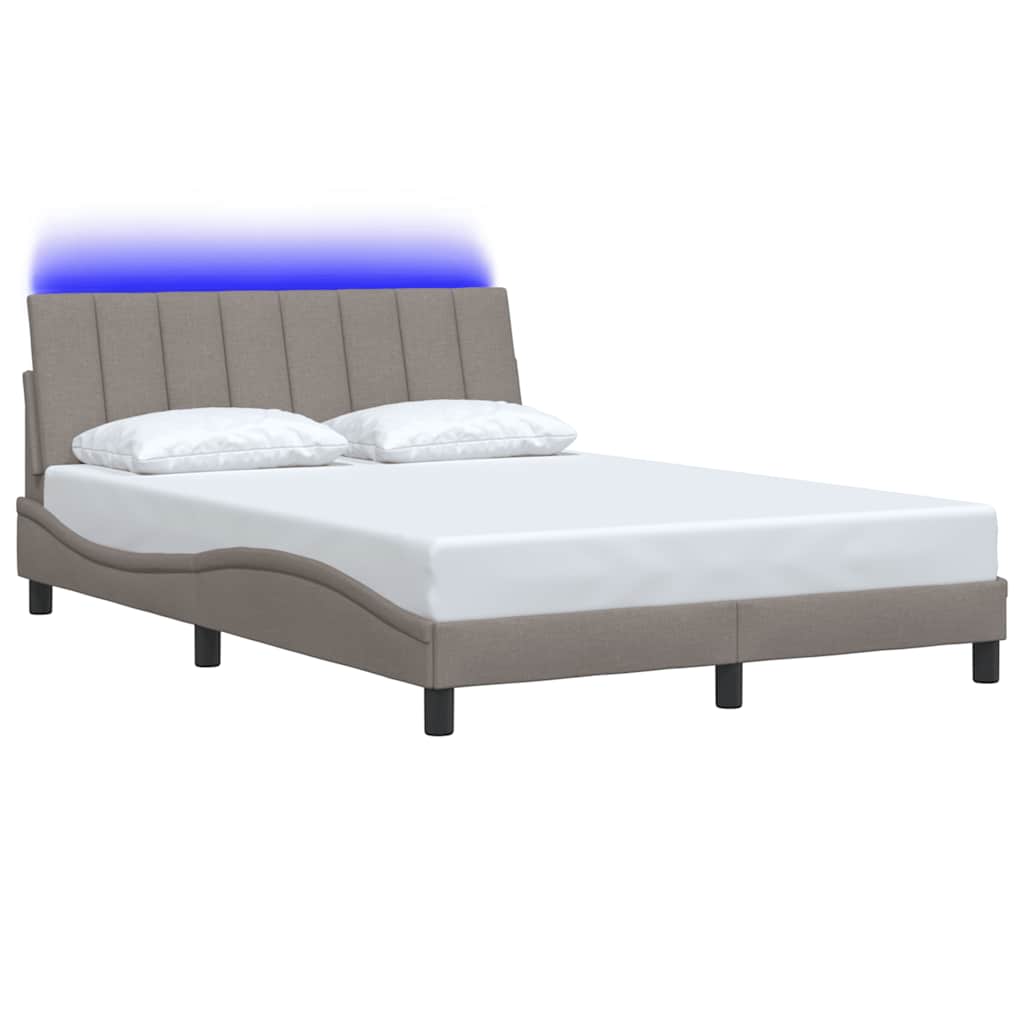 Vidaxl bedframe zonder matras hanko stof taupe 140x200 cm