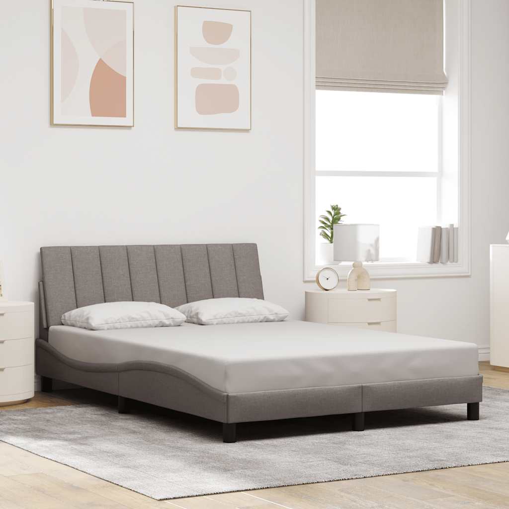 Vidaxl bedframe zonder matras hanko stof taupe 140x200 cm