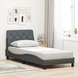 Vidaxl bedframe zonder matras 80x200 cm stof donkergrijs