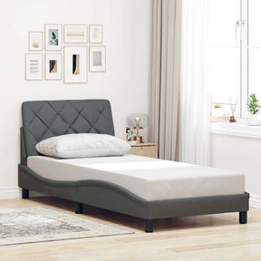 Vidaxl bedframe zonder matras 80x200 cm stof donkergrijs