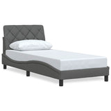 Vidaxl bedframe zonder matras 90x190 cm stof donkergrijs