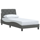 Vidaxl bedframe zonder matras 90x190 cm stof donkergrijs