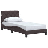 Vidaxl bedframe zonder matras 90x190 cm stof donkerbruin