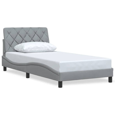 Vidaxl bedframe zonder matras 100x200 cm stof lichtgrijs