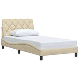 Vidaxl bedframe zonder matras 100x200 cm stof crèmekleurig
