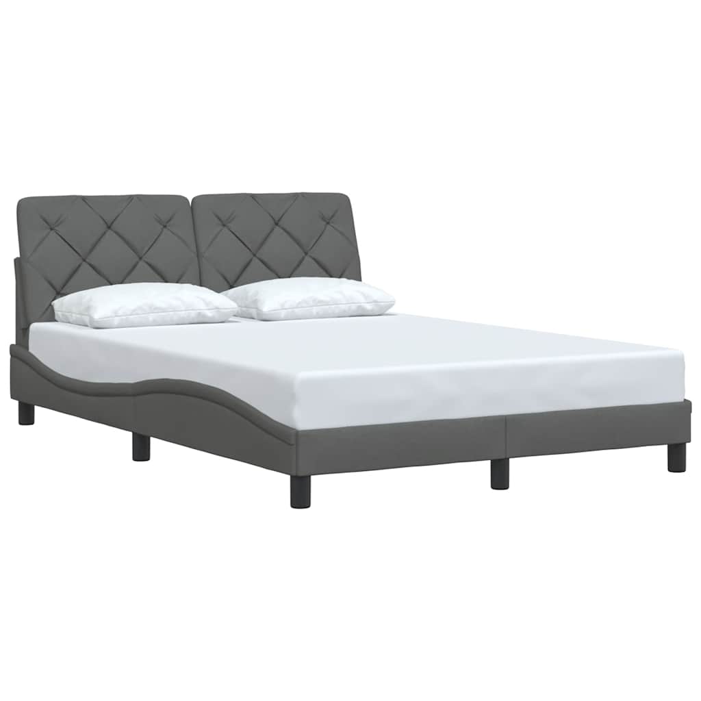 Vidaxl bedframe zonder matras 120x200 cm stof donkergrijs