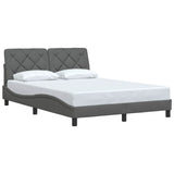 Vidaxl bedframe zonder matras 120x200 cm stof donkergrijs