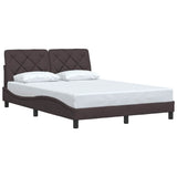 Vidaxl bedframe zonder matras 120x200 cm stof donkerbruin