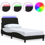 Vidaxl bedframe met led zonder matras 80x200 cm stof zwart