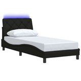 Vidaxl bedframe met led zonder matras 90x200 cm stof zwart