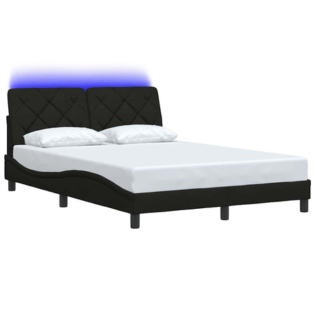 Vidaxl bedframe met led zonder matras 120x200 cm stof zwart