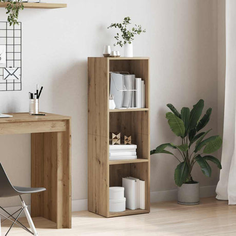 Vidaxl boekenkast 36x30x114 cm bewerkt hout artisanaal eikenkleur