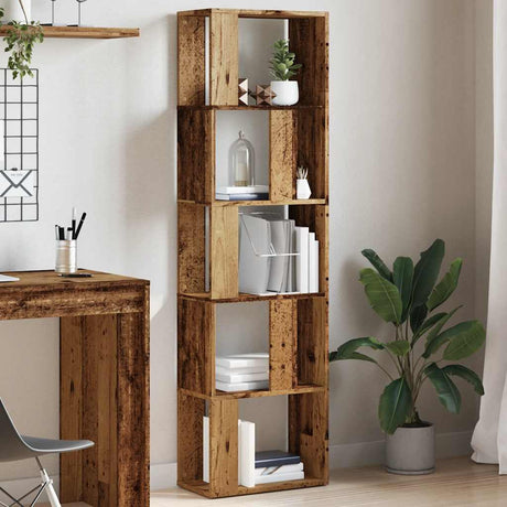Vidaxl boekenkast 45x24x159 cm bewerkt hout oud houtkleurig