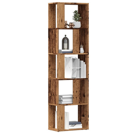 Vidaxl boekenkast 45x24x159 cm bewerkt hout oud houtkleurig