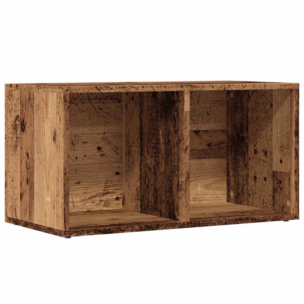 Vidaxl lp opbergbox 69,5x34x36 cm bewerkt hout oud houtkleurig