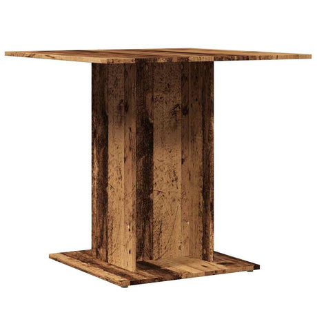Vidaxl eettafel 80x80x75 cm bewerkt hout oud houtkleurig