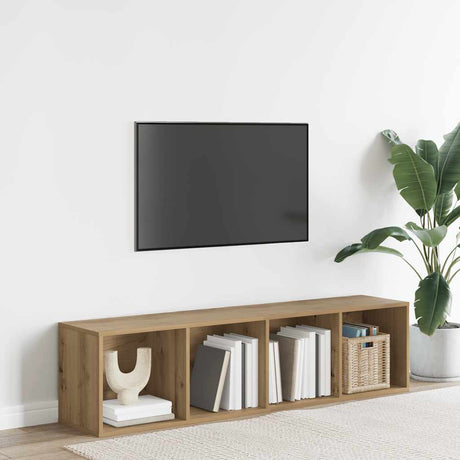 Vidaxl boekenkast tv-meubel 36x30x143cm bewerkt hout artisanaal eiken