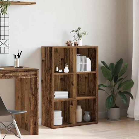 Vidaxl boekenkast dressoir 66x30x98 cm bewerkt hout oud houtkleurig