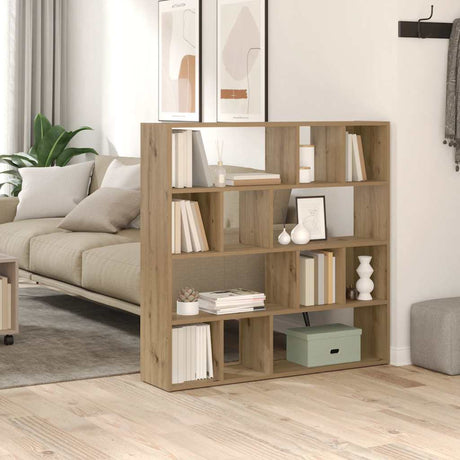 Vidaxl boekenkast kamerscherm 105x24x102 cm artisanaal eikenkleur