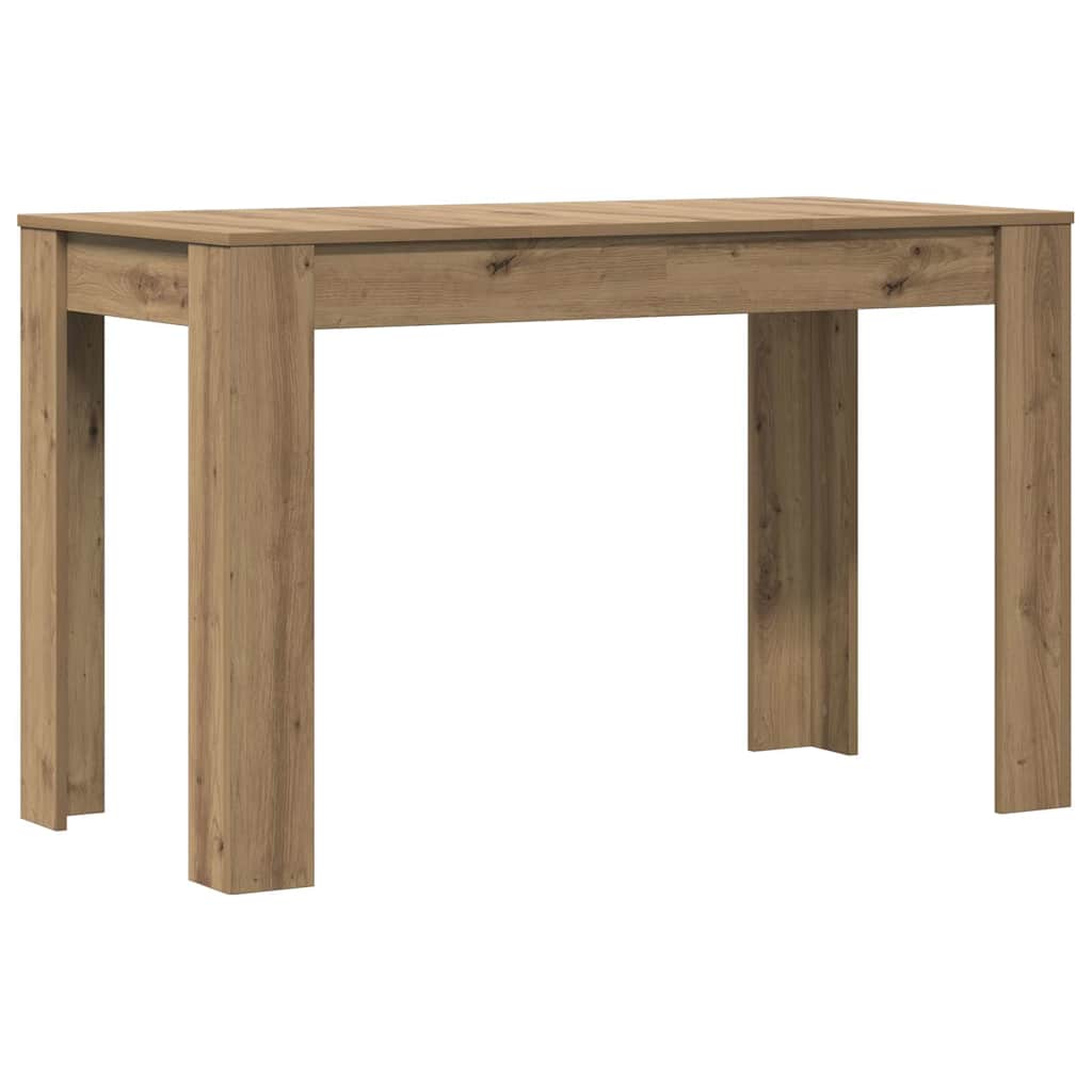 Vidaxl eettafel 120x60x76 cm bewerkt hout artisanaal eikenkleur