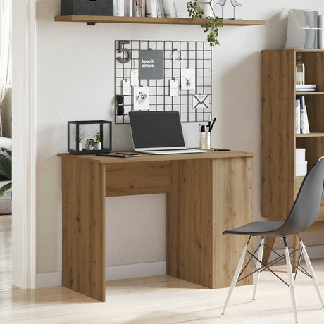 Vidaxl bureau 100x55x75 cm bewerkt hout artisanaal eikenkleur