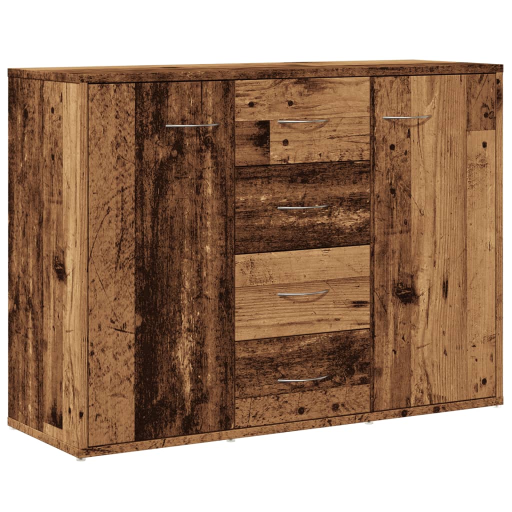 Vidaxl dressoir 88x30x64 cm bewerkt hout oud houtkleurig