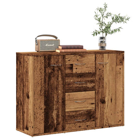 Vidaxl dressoir 88x30x64 cm bewerkt hout oud houtkleurig