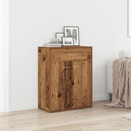 Vidaxl dressoir 60x30x75 cm bewerkt hout oud houtkleurig