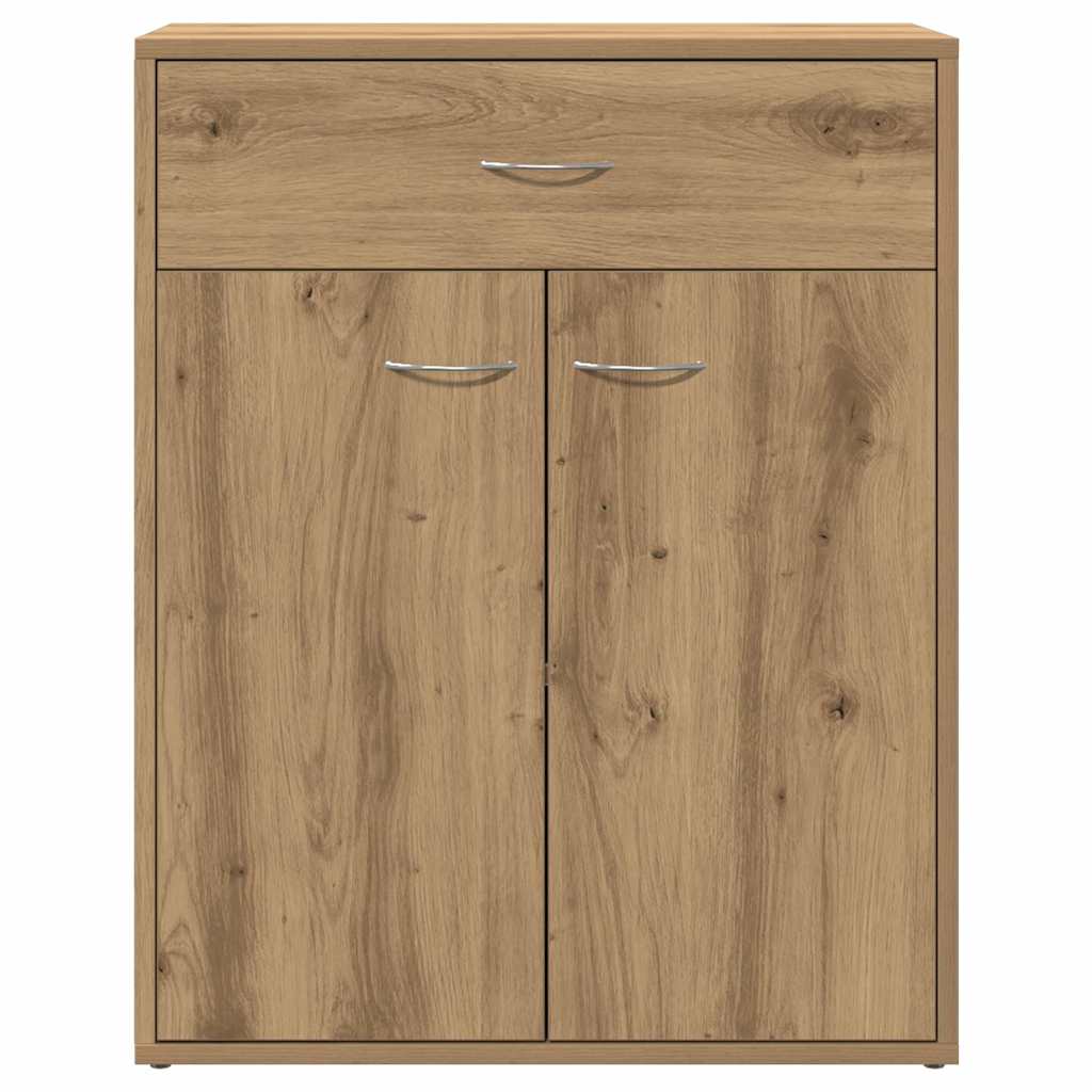 Vidaxl dressoir 60x30x75 cm bewerkt hout artisanaal eikenkleurig