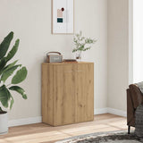 Vidaxl dressoir 60x30x75 cm bewerkt hout artisanaal eikenkleur
