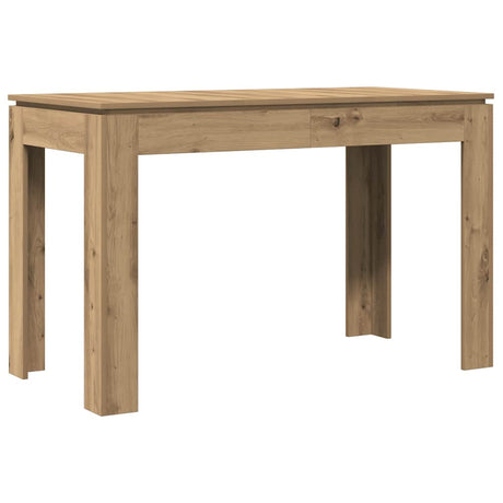 Vidaxl eettafel 120x60x76 cm bewerkt hout artisanaal eikenkleur