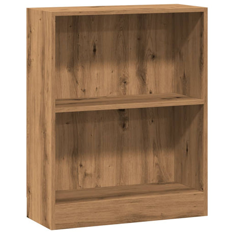 Vidaxl boekenkast 60x24x76 cm bewerkt hout artisanaal eikenkleurig