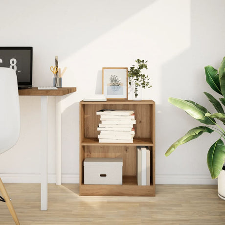 Vidaxl boekenkast 60x24x76 cm bewerkt hout artisanaal eikenkleurig